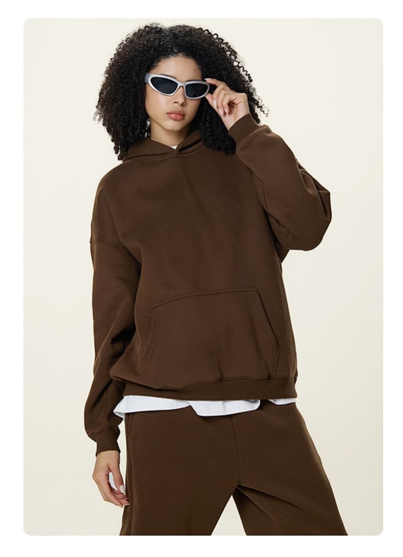 Fleece Lined Relaxed Pullover Hoodie