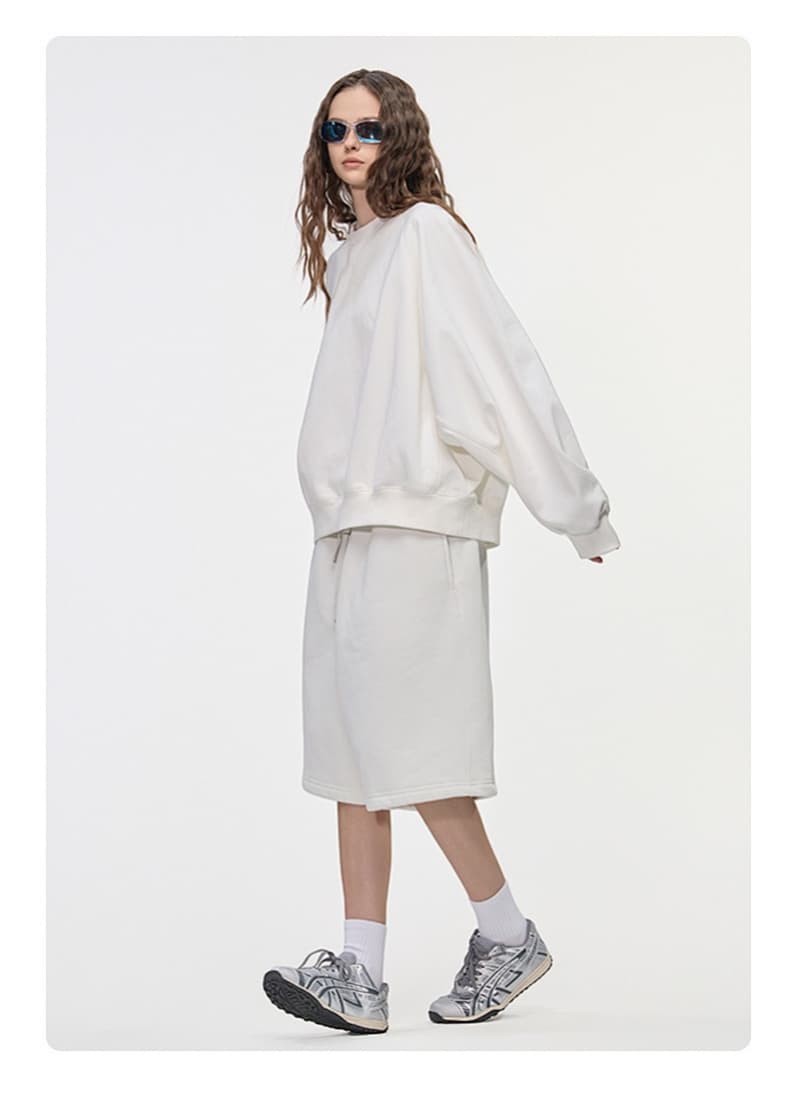 Deconstructed Boxy Panelled Crewneck Sweatshirt
