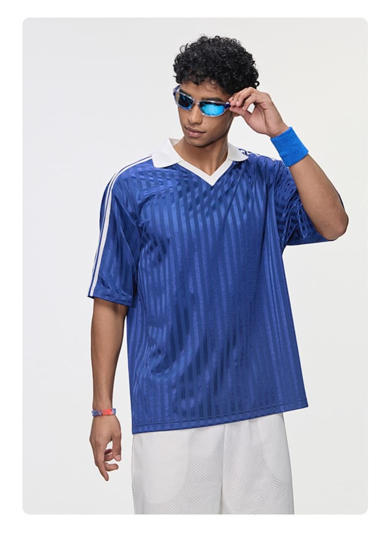 Retro Contrast Trim Sports T-Shirt