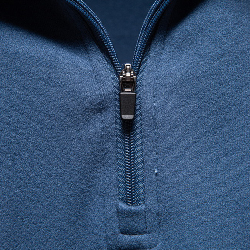 Men's Stand-Collar Half-Zip Thermal Sweatshirt