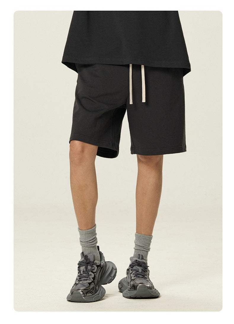 Heavyweight Cotton Straight-Leg Drawstring Shorts