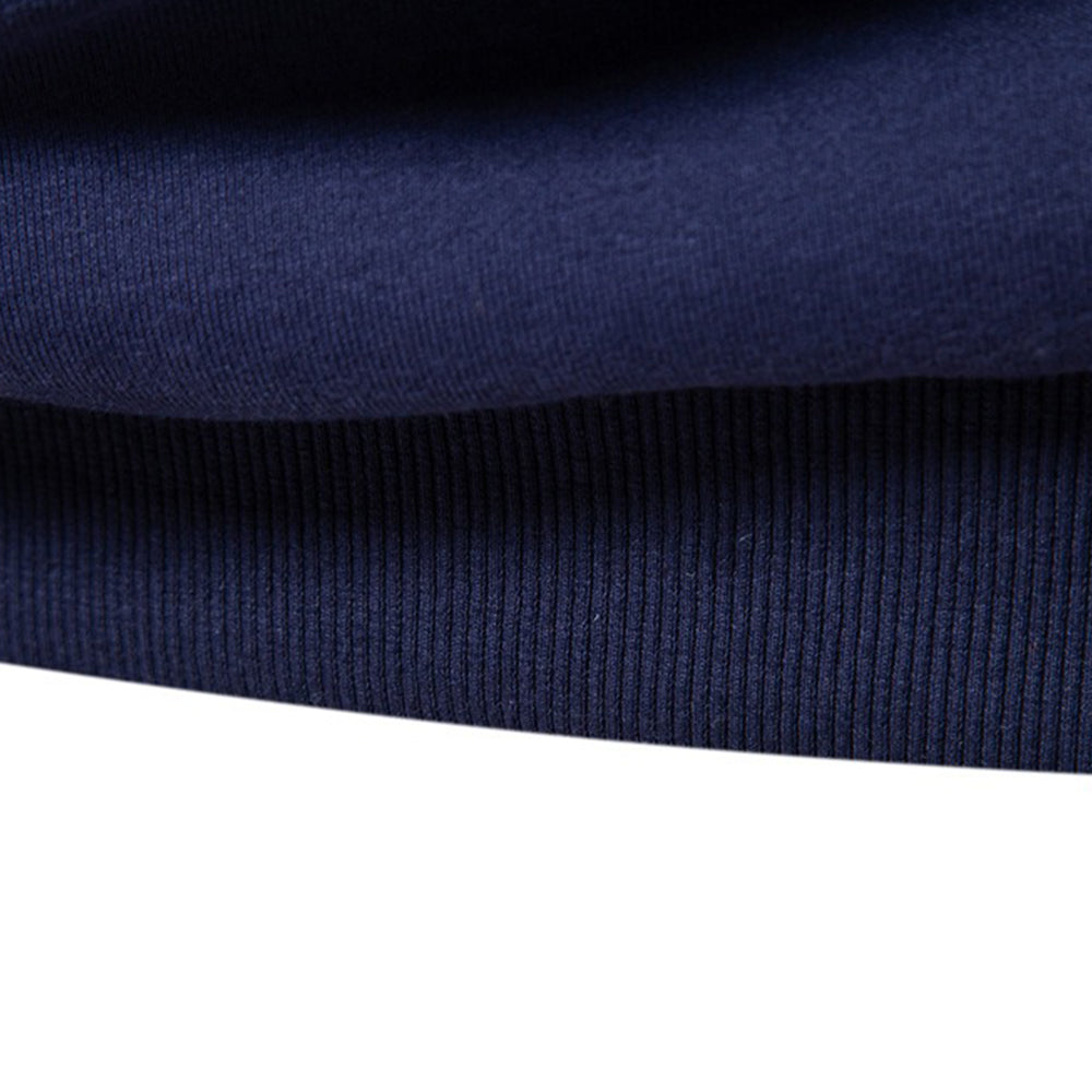 Men’s Long Sleeve Solid Color Polo Sweatshirt