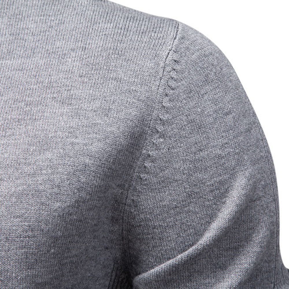 Men’s Solid Color Turtleneck Knit Sweater