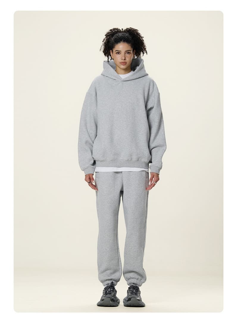 Boxy Heavyweight Fleece Clean Fit Hoodie