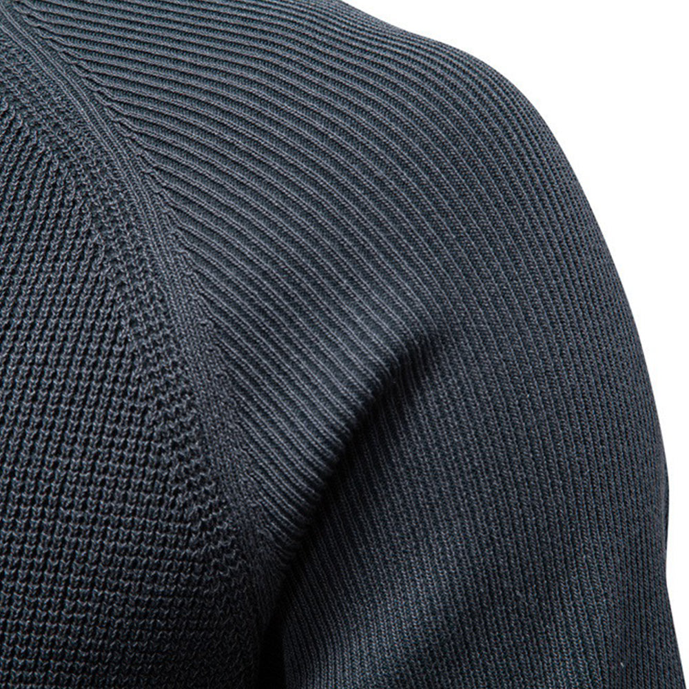 Men's Crew Neck Solid Color Sweater