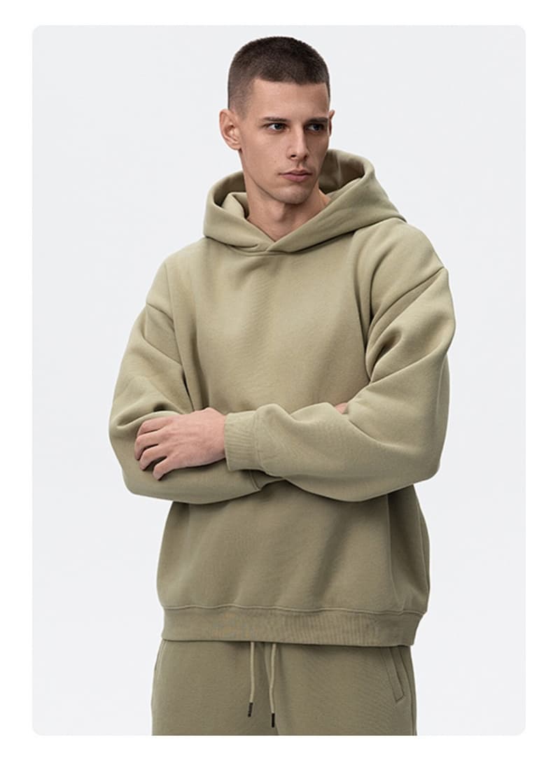 Boxy Heavyweight Fleece Clean Fit Hoodie