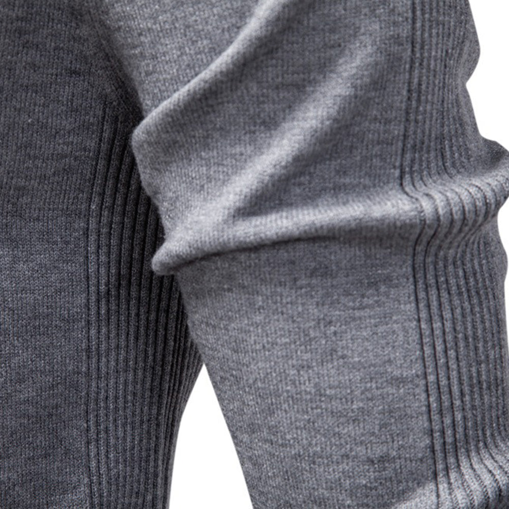 Men’s Solid Color Turtleneck Knit Sweater