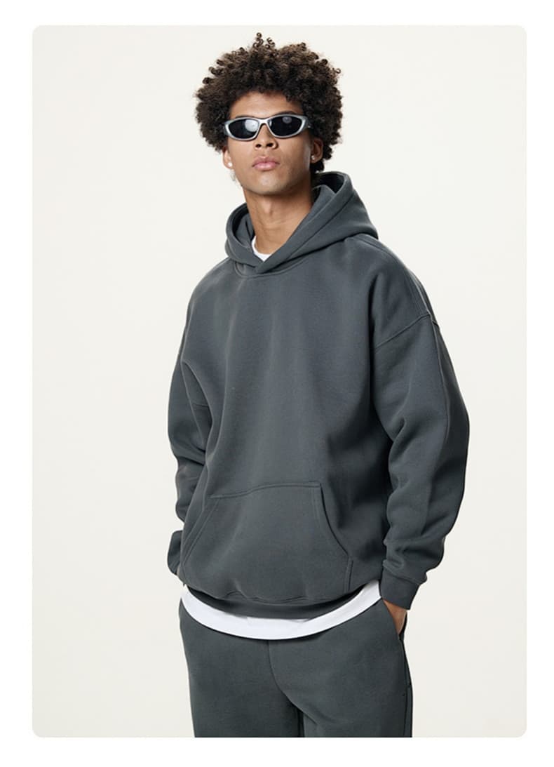 Fleece Lined Relaxed Pullover Hoodie