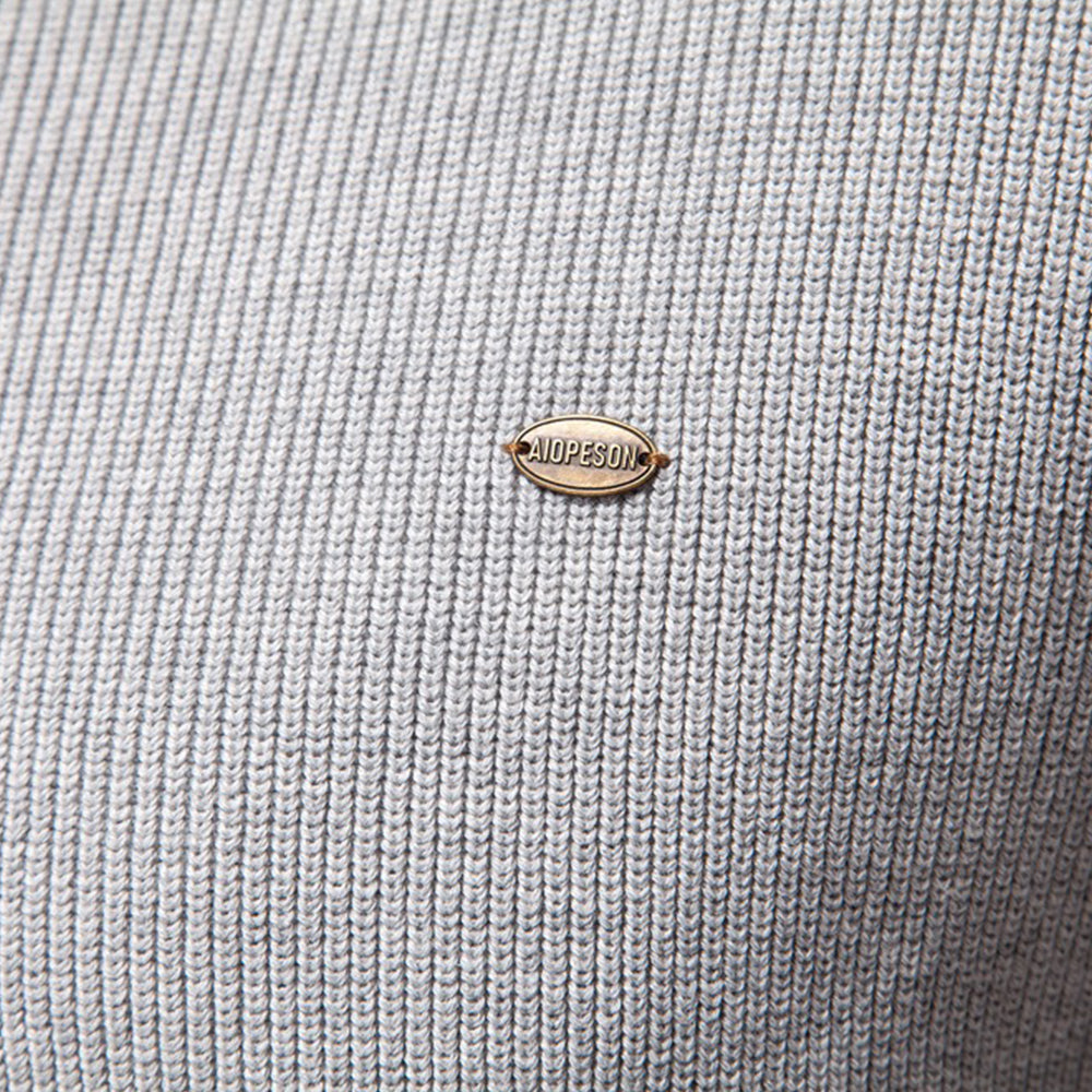 Men's Buttoned Turtleneck Sweater