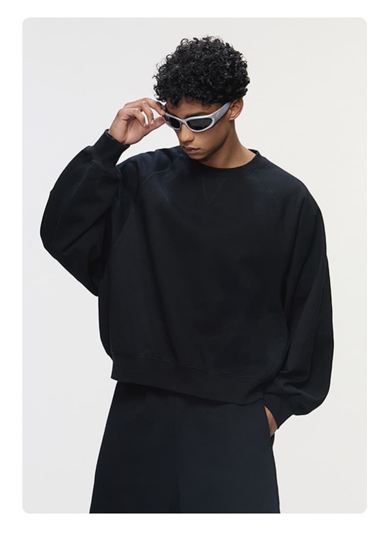 Deconstructed Boxy Panelled Crewneck Sweatshirt