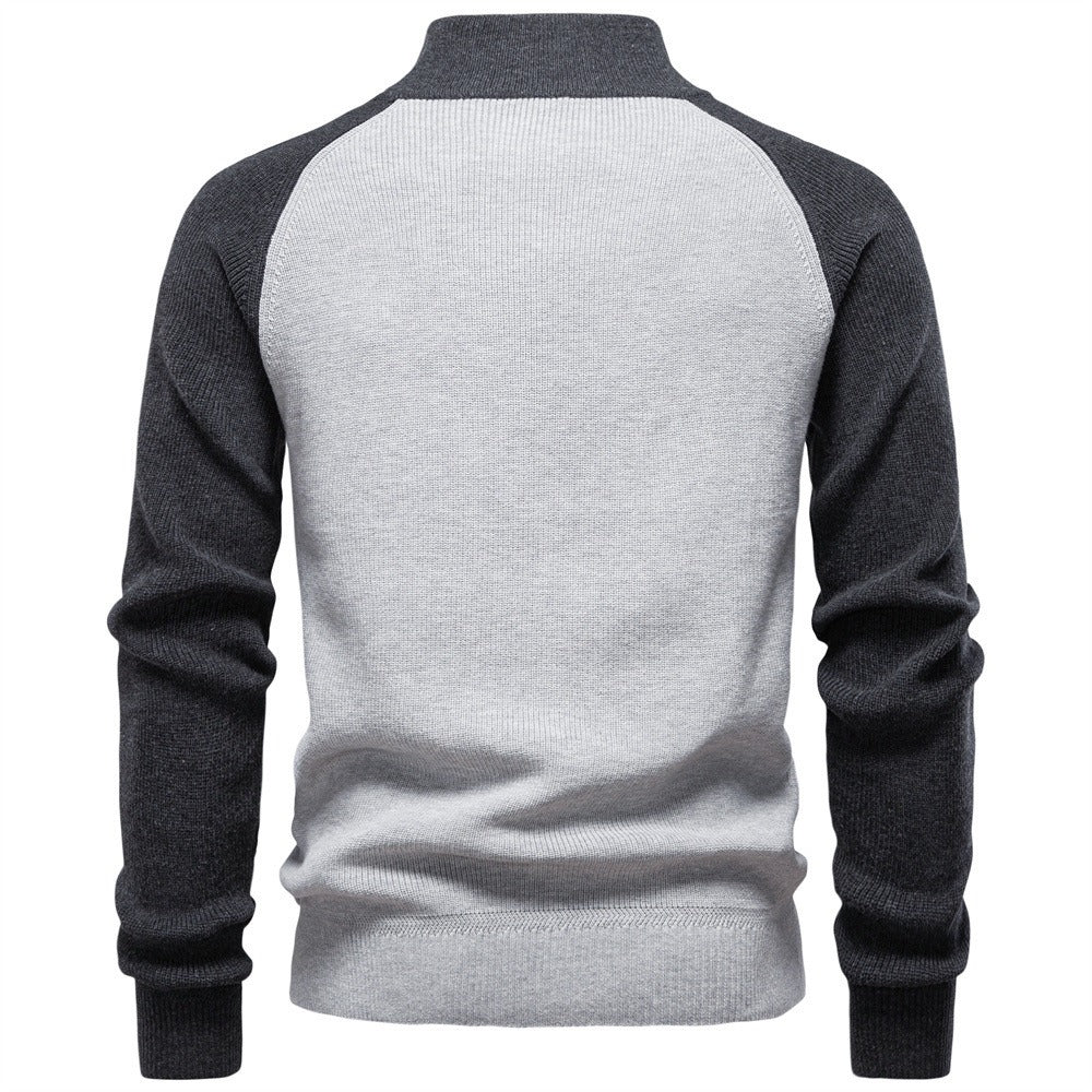 Men's Half-Zip Turtleneck Sweater