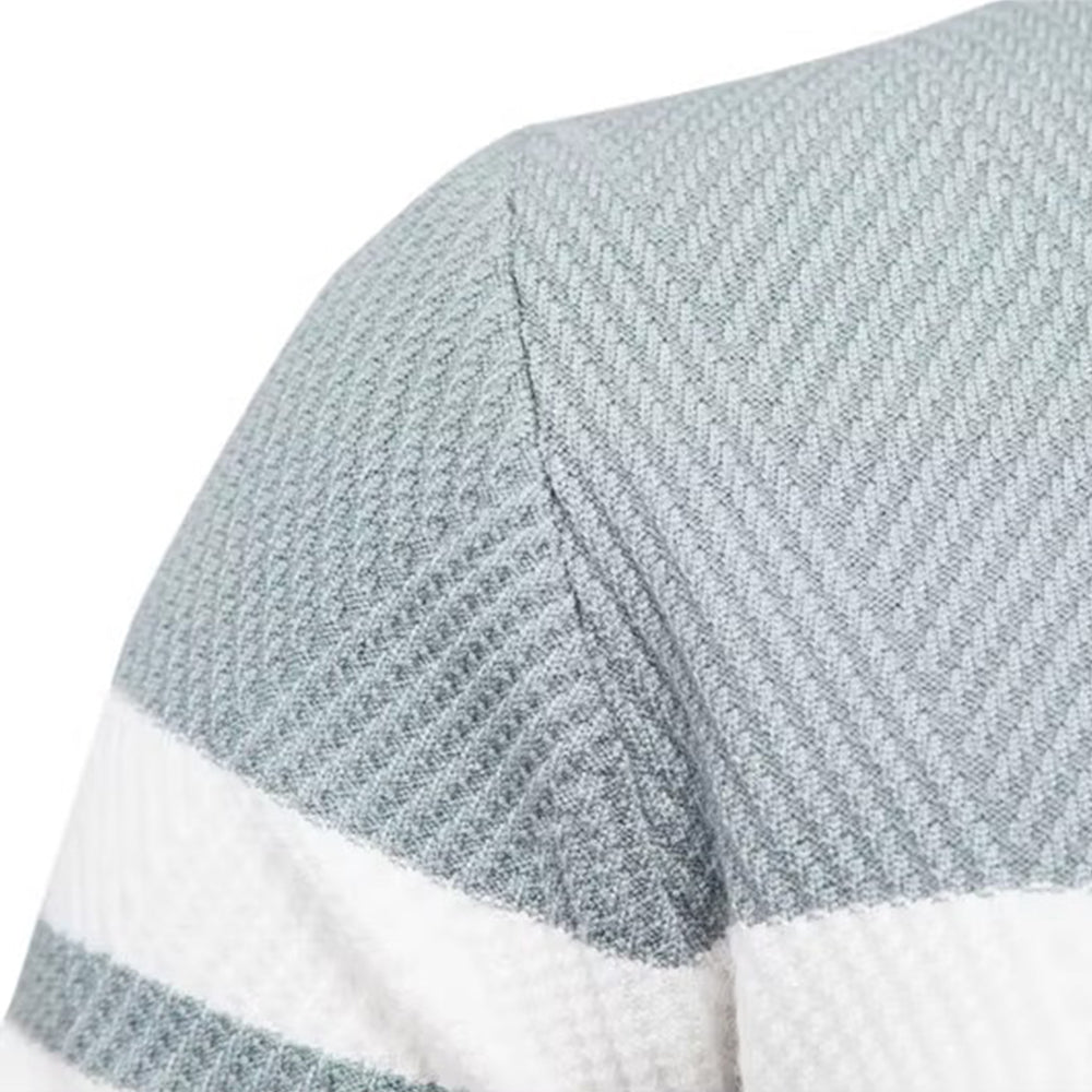 Men's Casual Striped Crew Neck Sweater