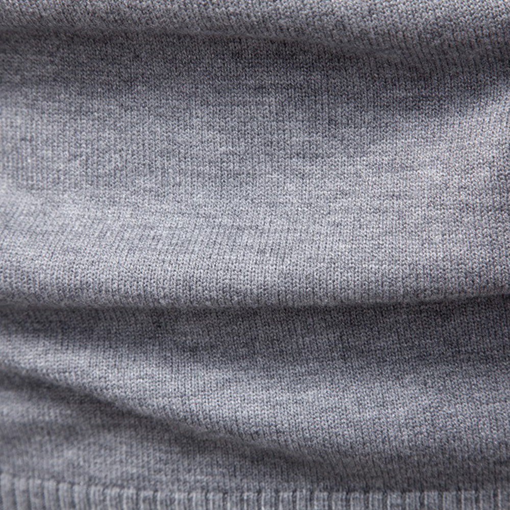 Men’s Solid Color Turtleneck Knit Sweater