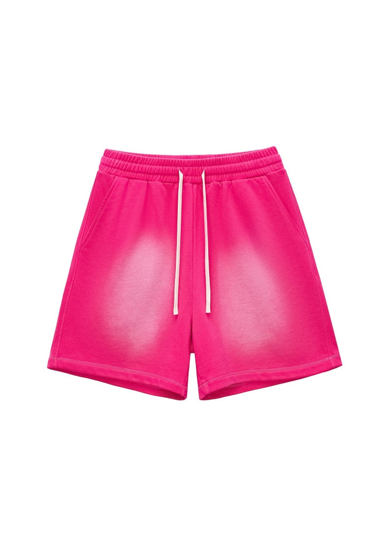 Washed Heavyweight Casual Drawstring Shorts