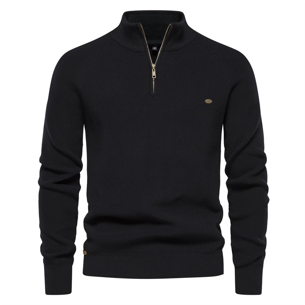 Men's Half-Zip Turtleneck Sweater