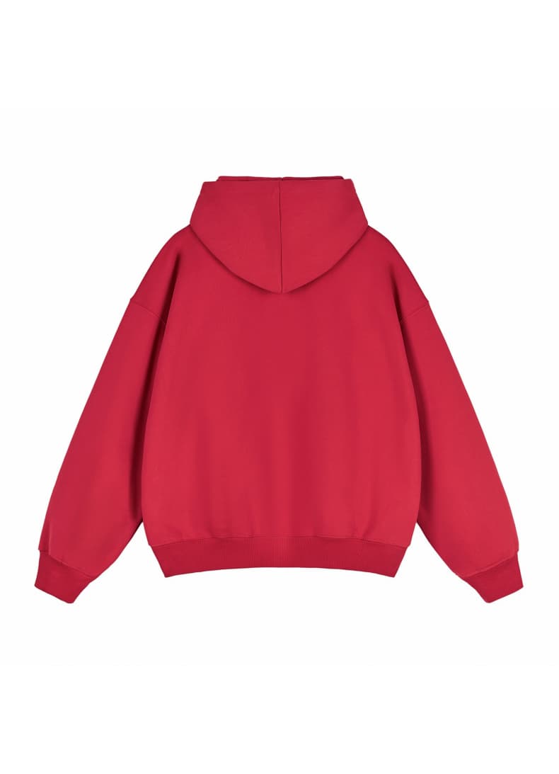 Washed Boxy Double Zip Hoodie Jacket