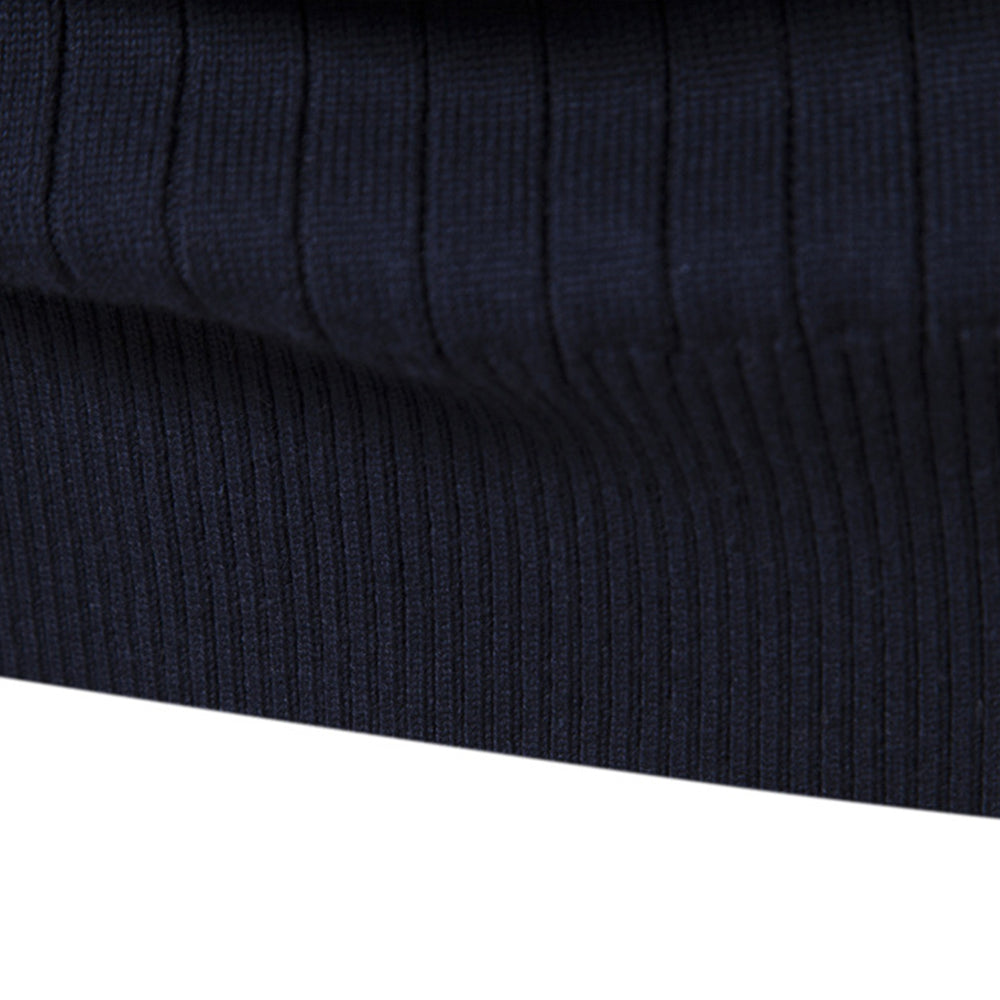 Men's Casual Half-Zip Turtleneck Sweater