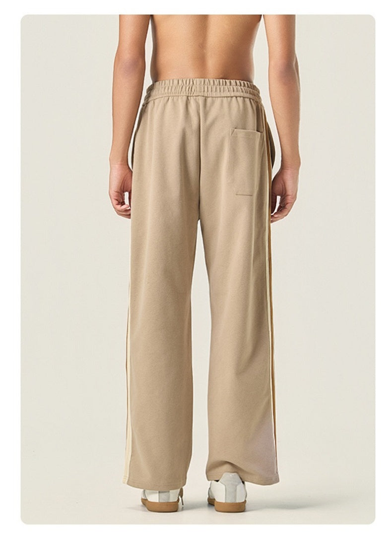 Relaxed Wide Leg Drawstring Casual Pants