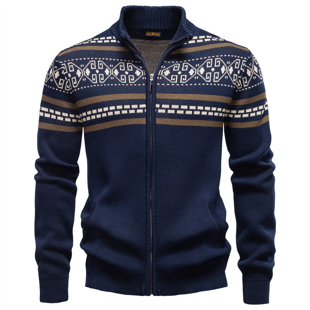 Men‘s Zip-up Knit Sweater
