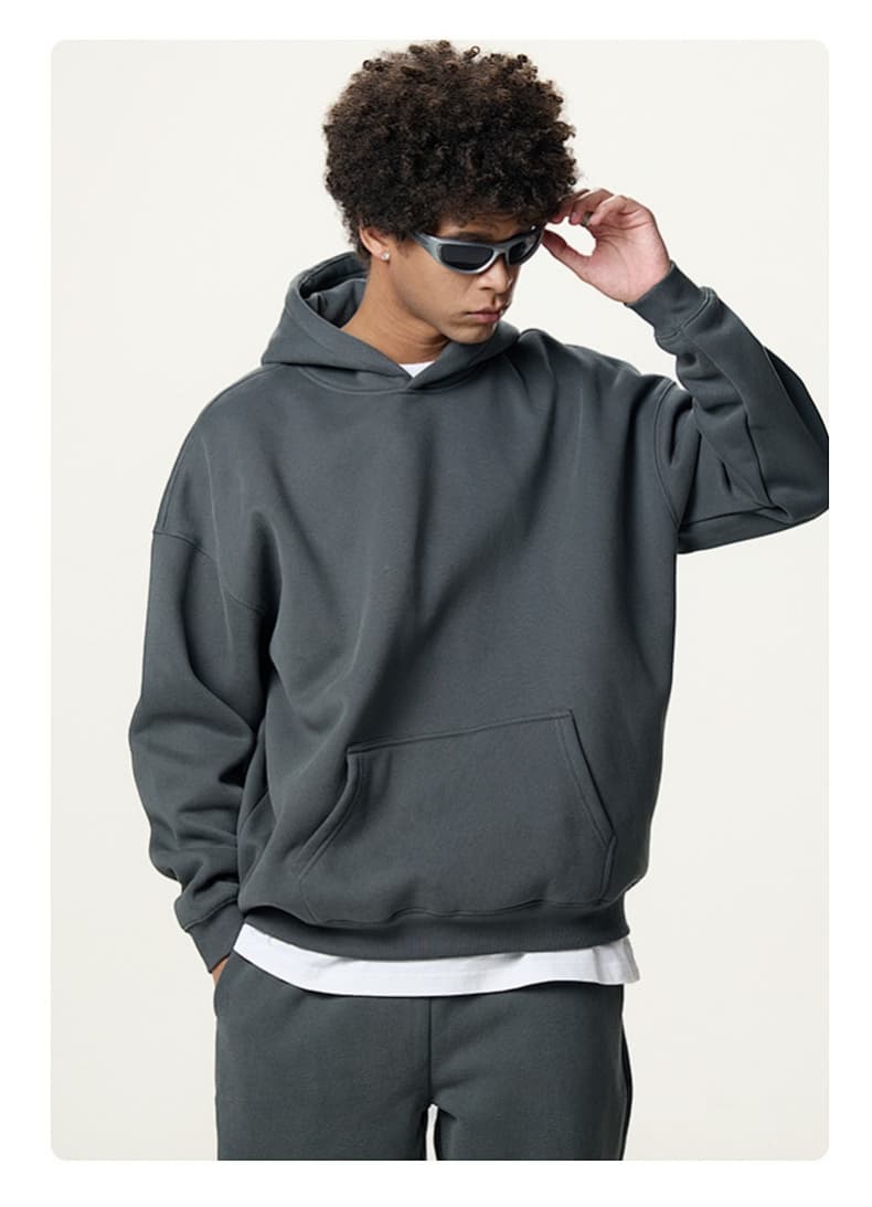 Fleece Lined Relaxed Pullover Hoodie