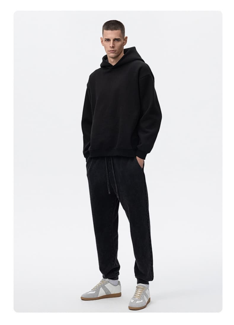 Boxy Heavyweight Fleece Clean Fit Hoodie