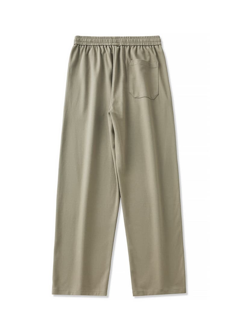 Panelled Twill Relaxed Straight-Leg Pants