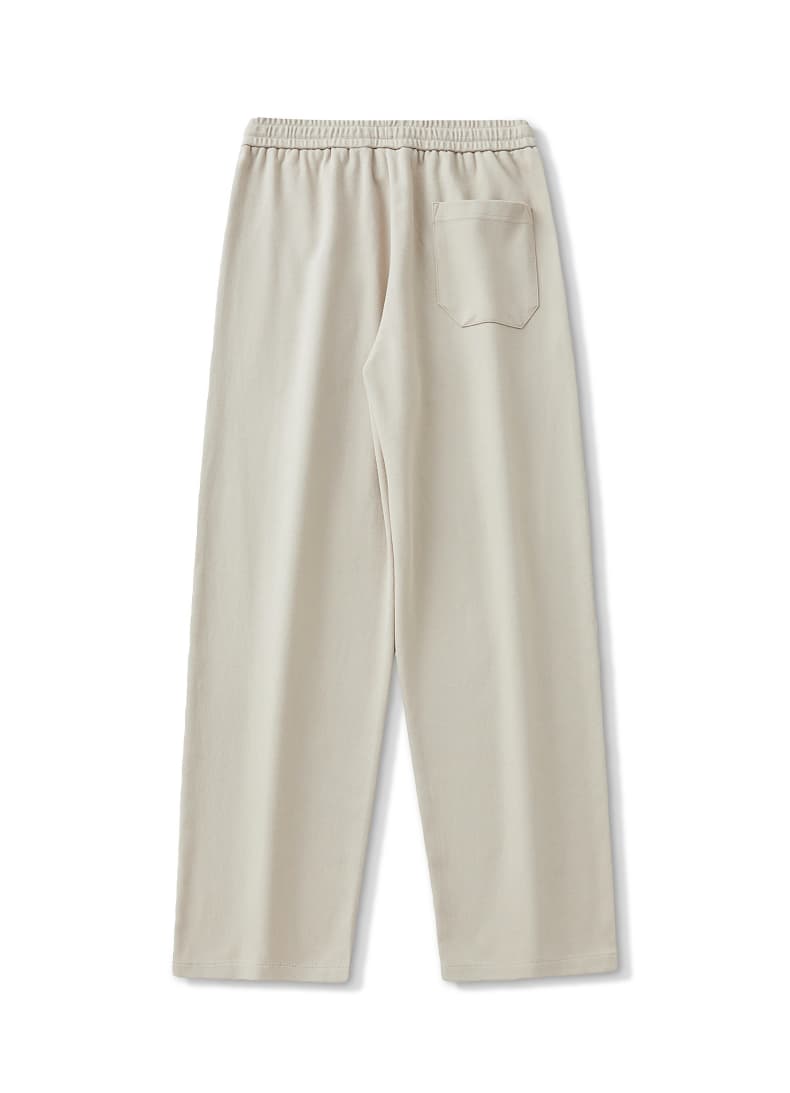 Panelled Twill Relaxed Straight-Leg Pants