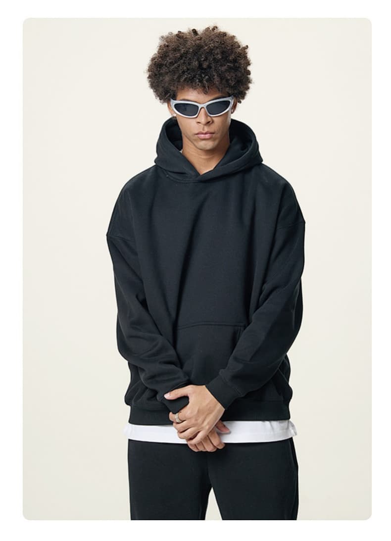 Fleece Lined Relaxed Pullover Hoodie