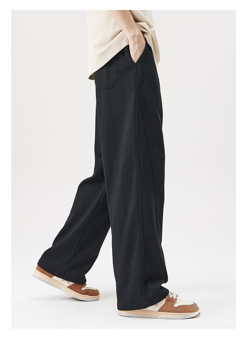 Panelled Twill Relaxed Straight-Leg Pants