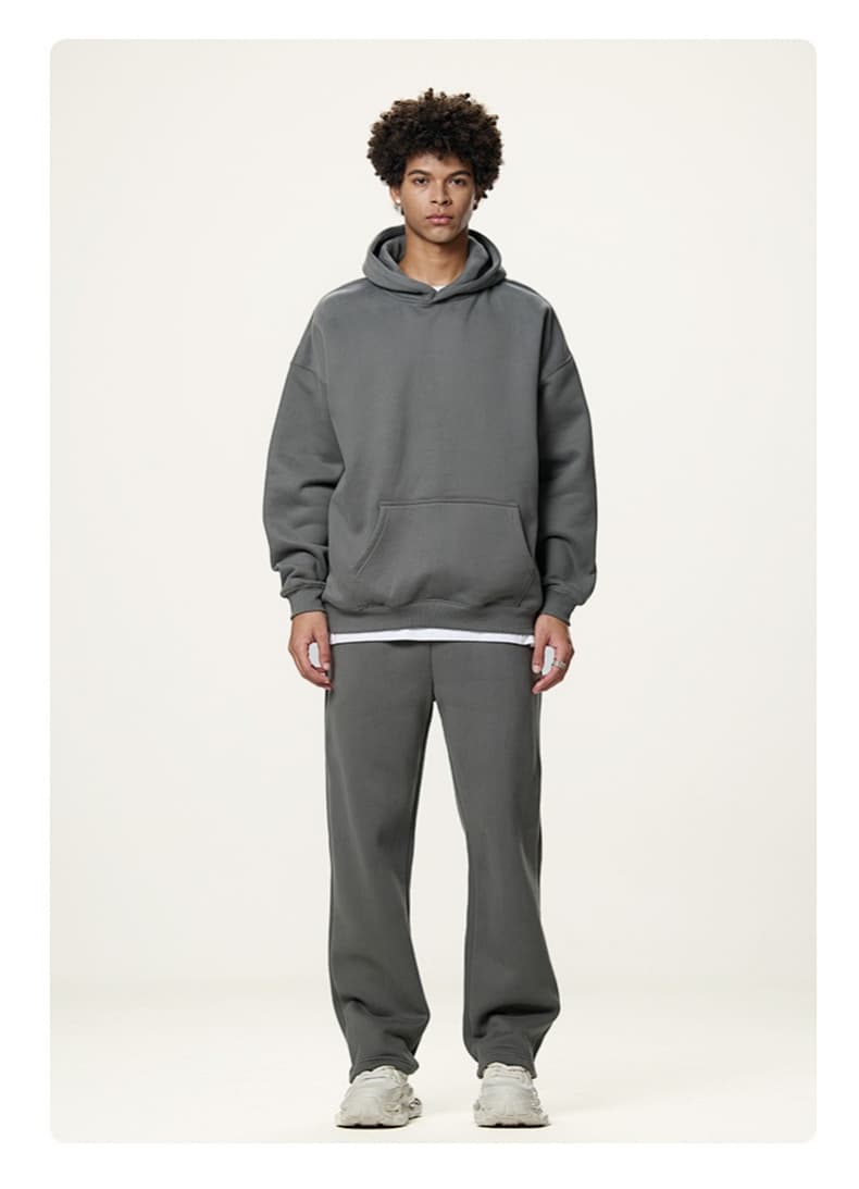 Fleece Lined Relaxed Pullover Hoodie