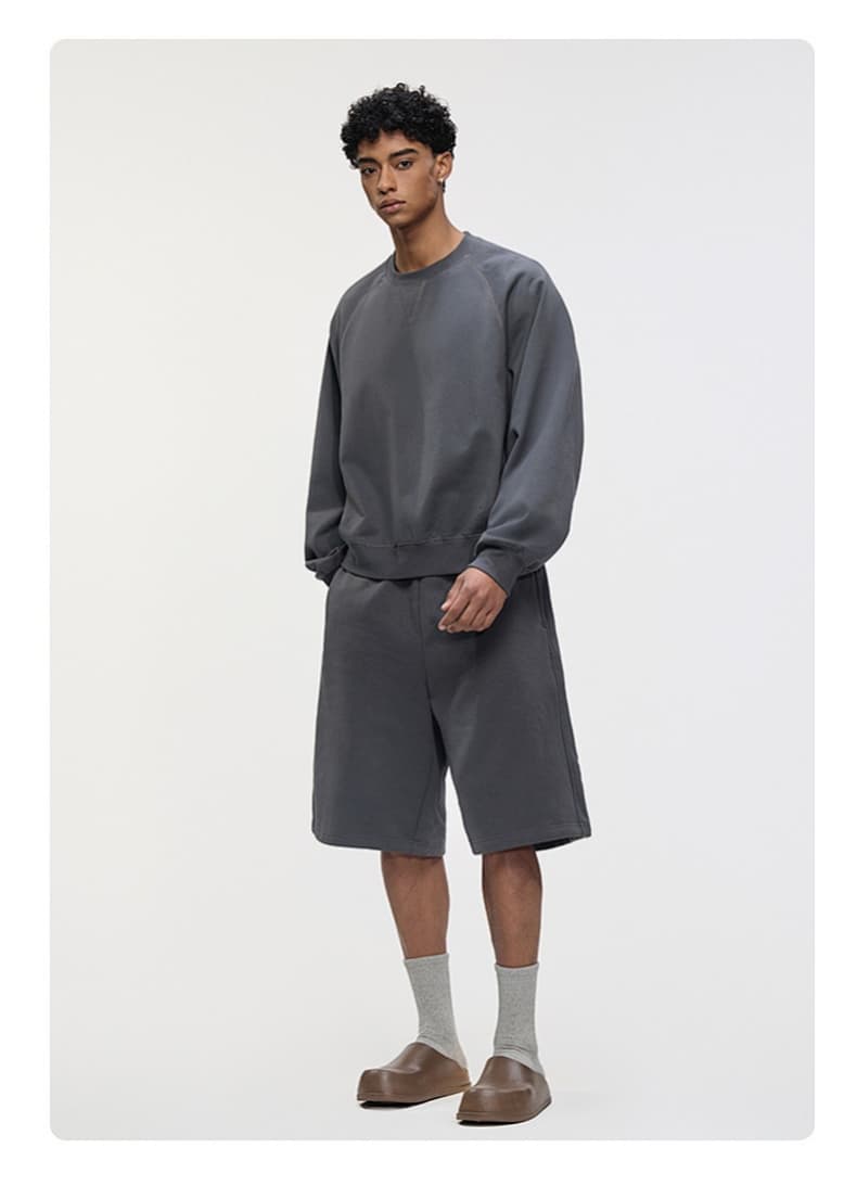 Deconstructed Boxy Panelled Crewneck Sweatshirt
