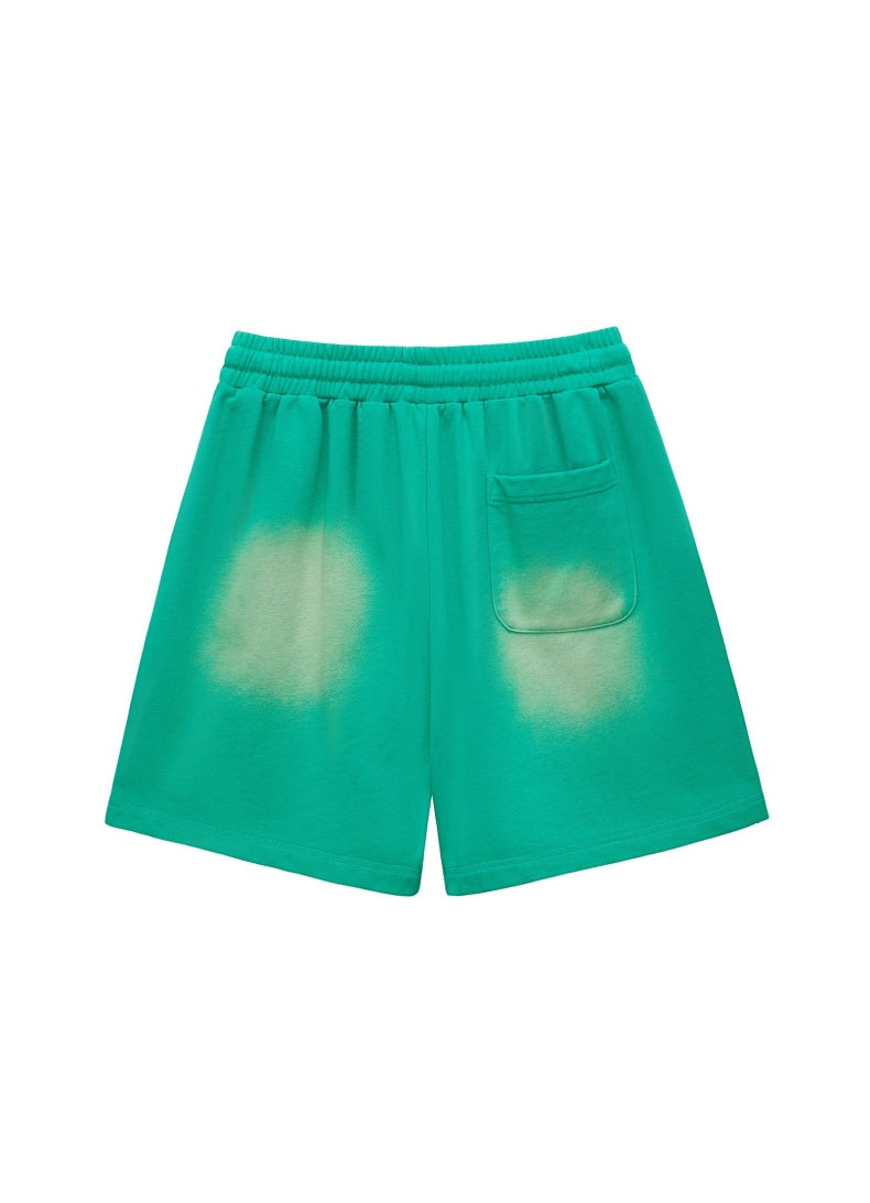 Washed Heavyweight Casual Drawstring Shorts
