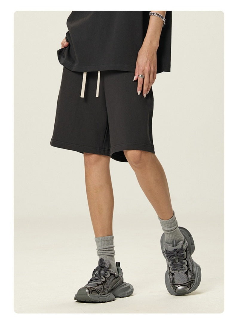 Heavyweight Cotton Straight-Leg Drawstring Shorts
