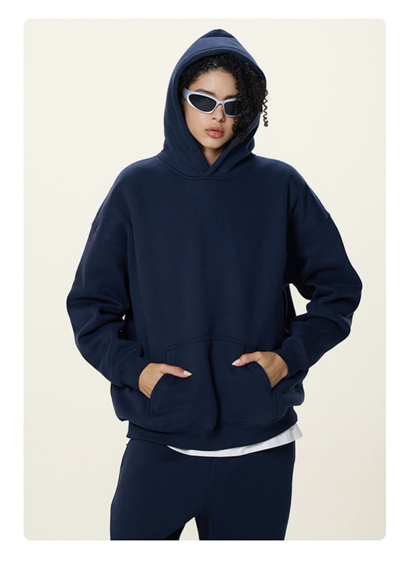 Fleece Lined Relaxed Pullover Hoodie