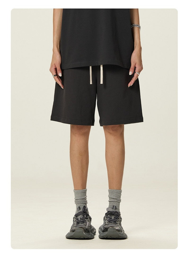 Heavyweight Cotton Straight-Leg Drawstring Shorts