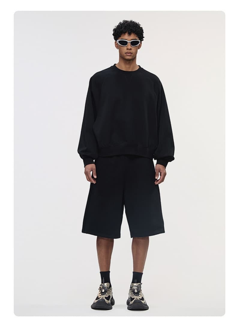 Deconstructed Boxy Panelled Crewneck Sweatshirt