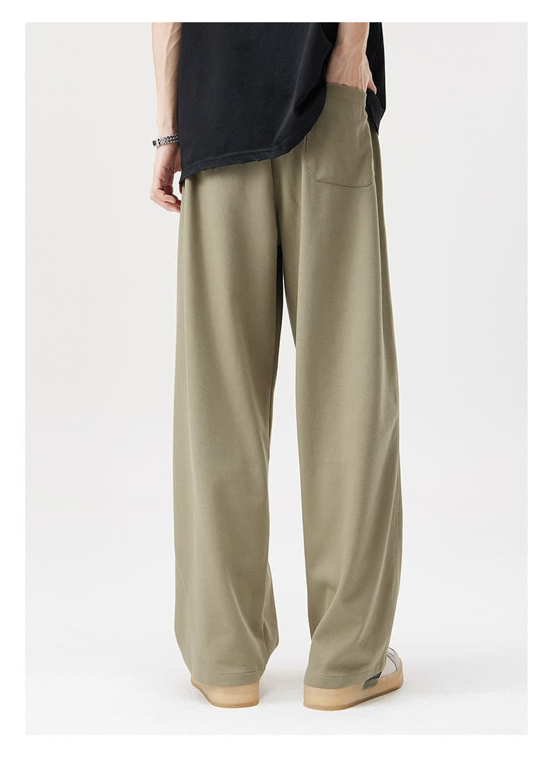 Panelled Twill Relaxed Straight-Leg Pants
