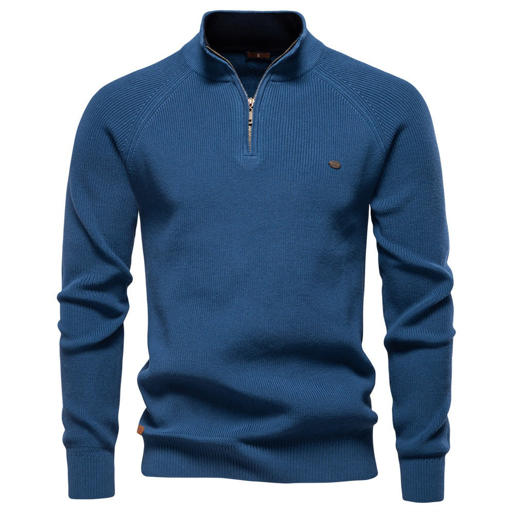 Men's Half-Zip Turtleneck Sweater