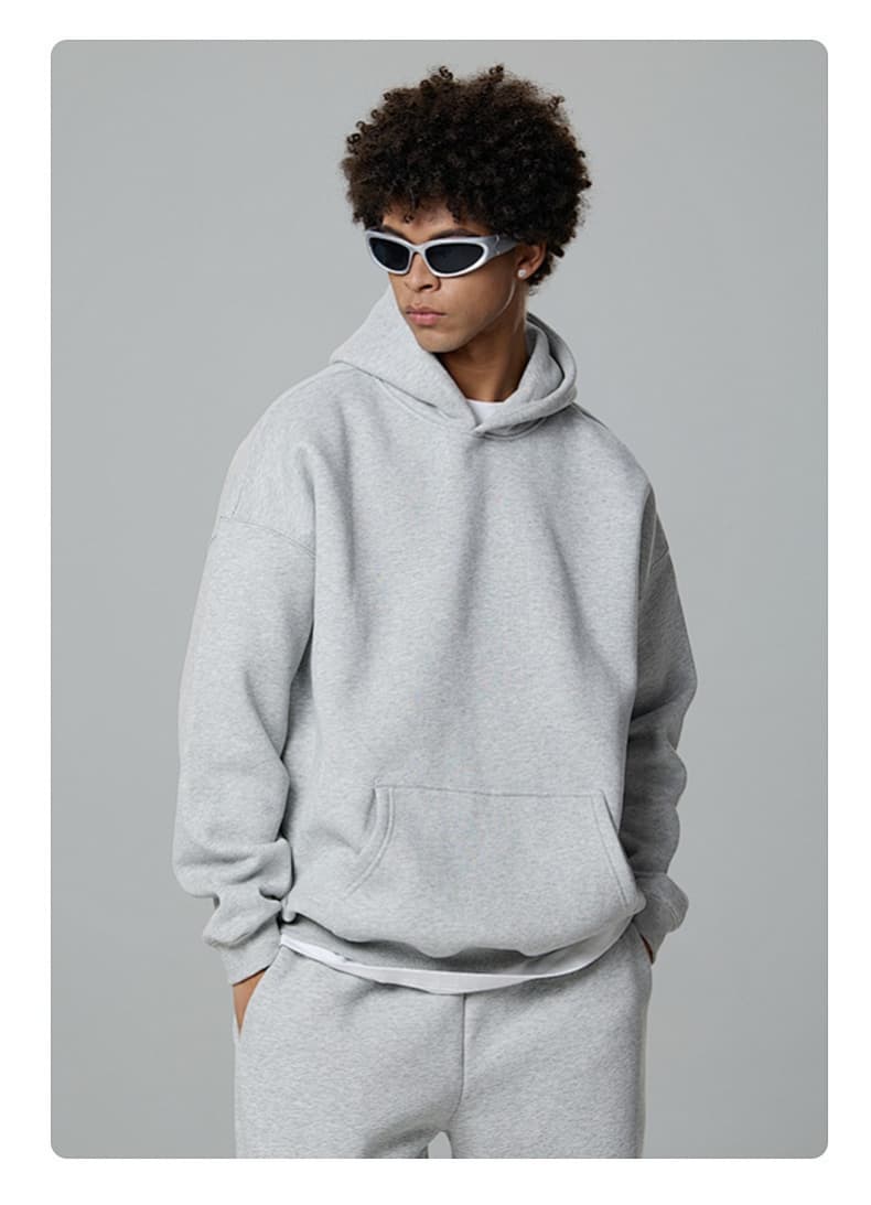 Fleece Lined Relaxed Pullover Hoodie