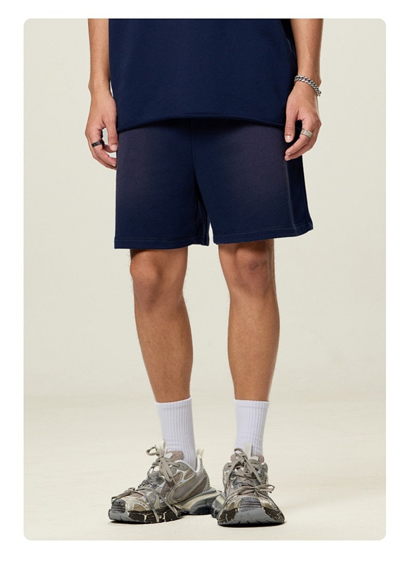 Washed Heavyweight Casual Drawstring Shorts