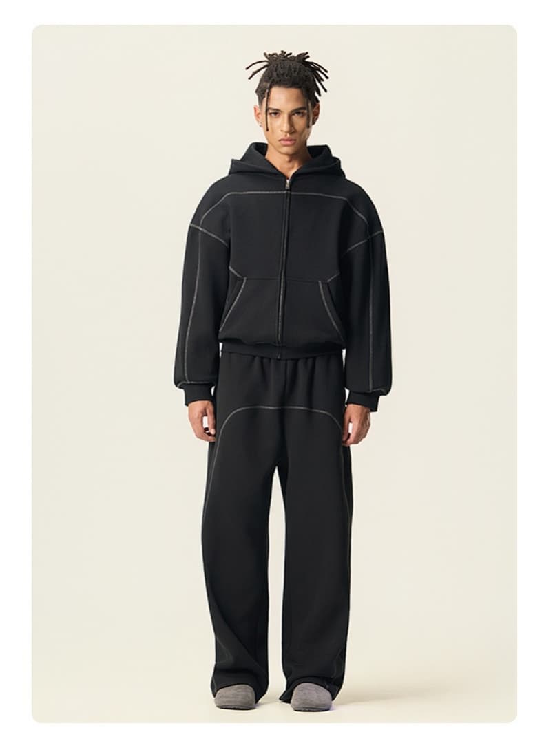 Boxy Fleece Zip Up Hoodie