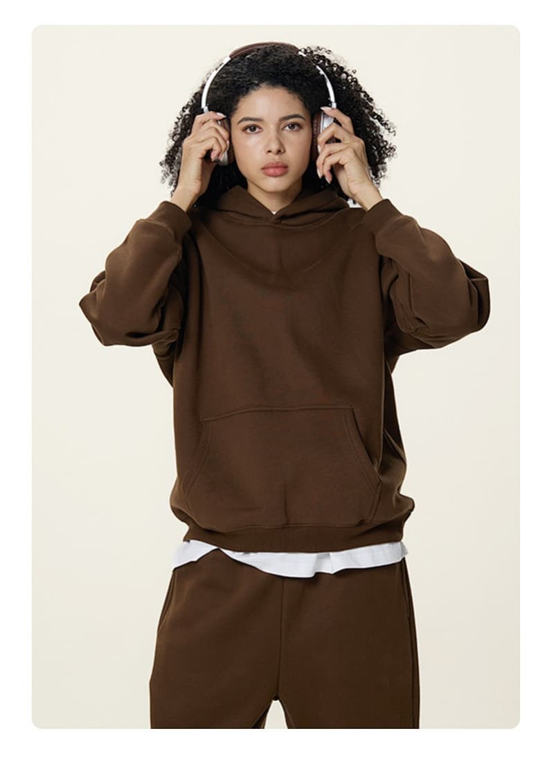Fleece Lined Relaxed Pullover Hoodie