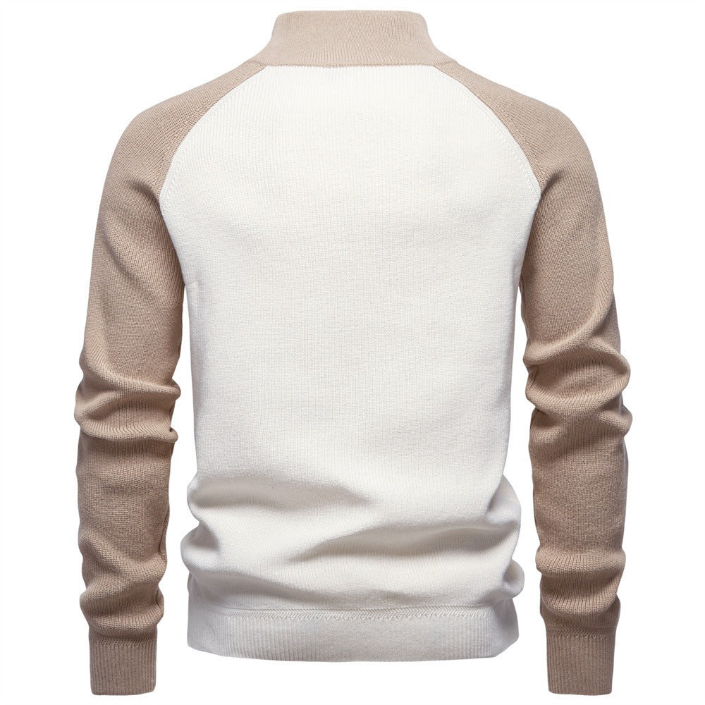 Men's Half-Zip Turtleneck Sweater