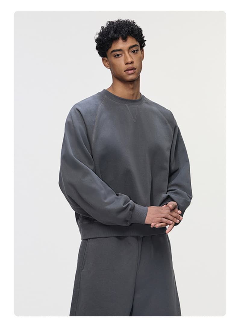 Deconstructed Boxy Panelled Crewneck Sweatshirt