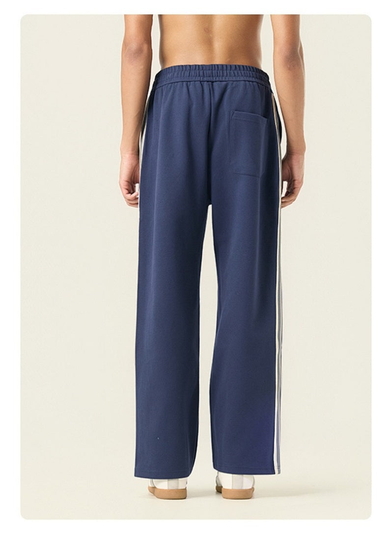 Relaxed Wide Leg Drawstring Casual Pants