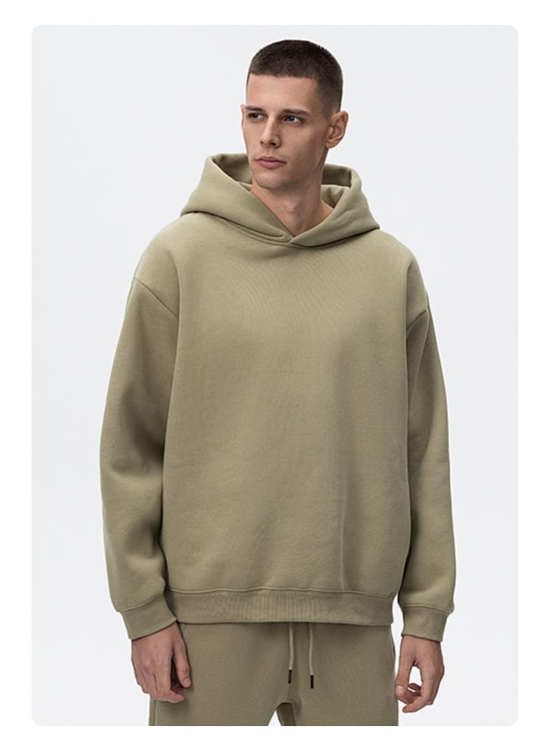 Boxy Heavyweight Fleece Clean Fit Hoodie