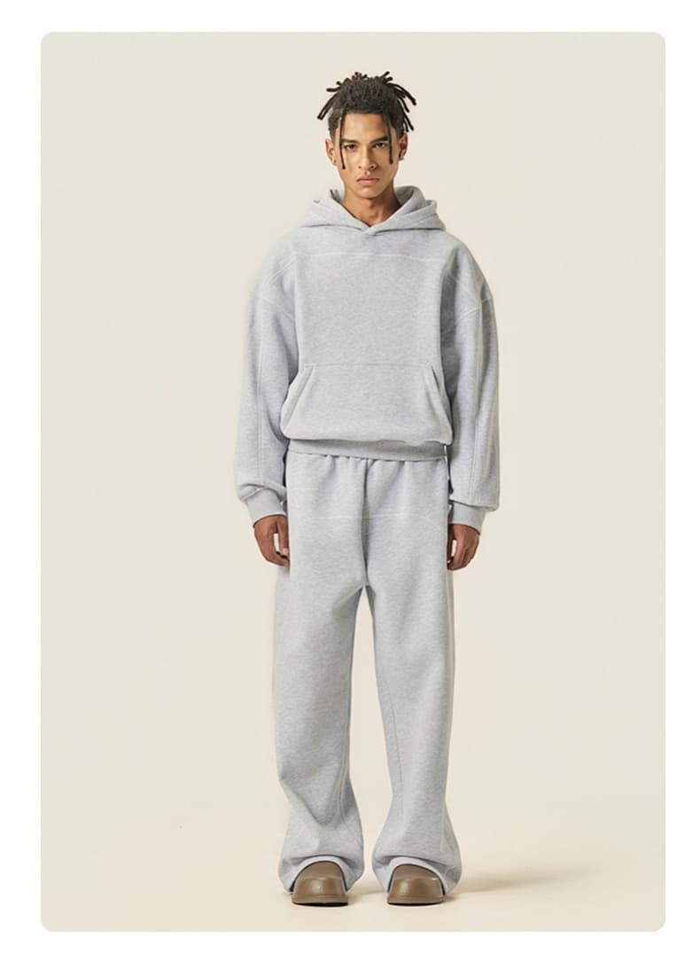 Boxy Brushed Fleece Pullover Hoodie