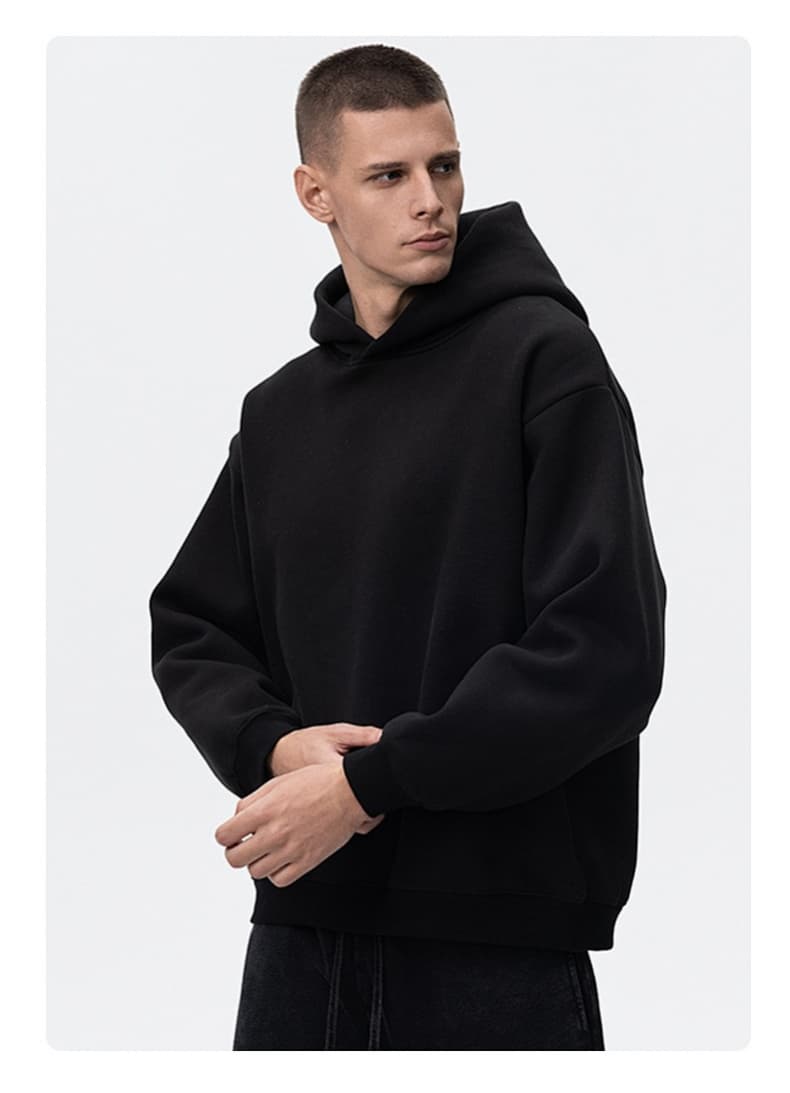 Boxy Heavyweight Fleece Clean Fit Hoodie