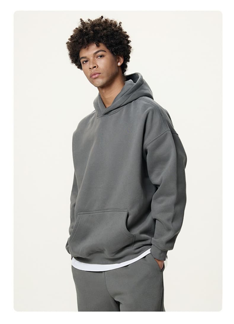 Fleece Lined Relaxed Pullover Hoodie