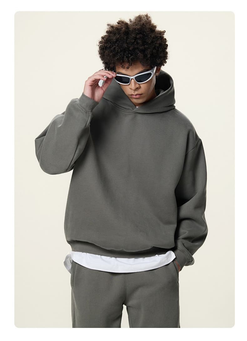 Boxy Heavyweight Fleece Clean Fit Hoodie